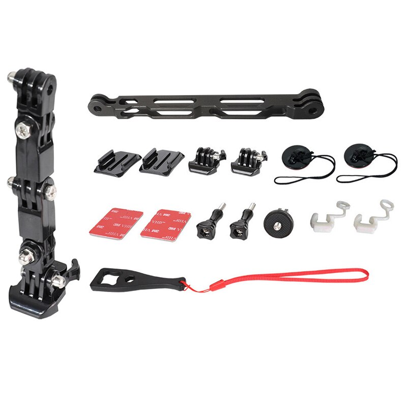 15 in 1 Kit Motorcycle Helmet chin Bracket Bicycle Riding Mounting Stand Set For Insta360 One R One X Action Camera Accessories: Default Title