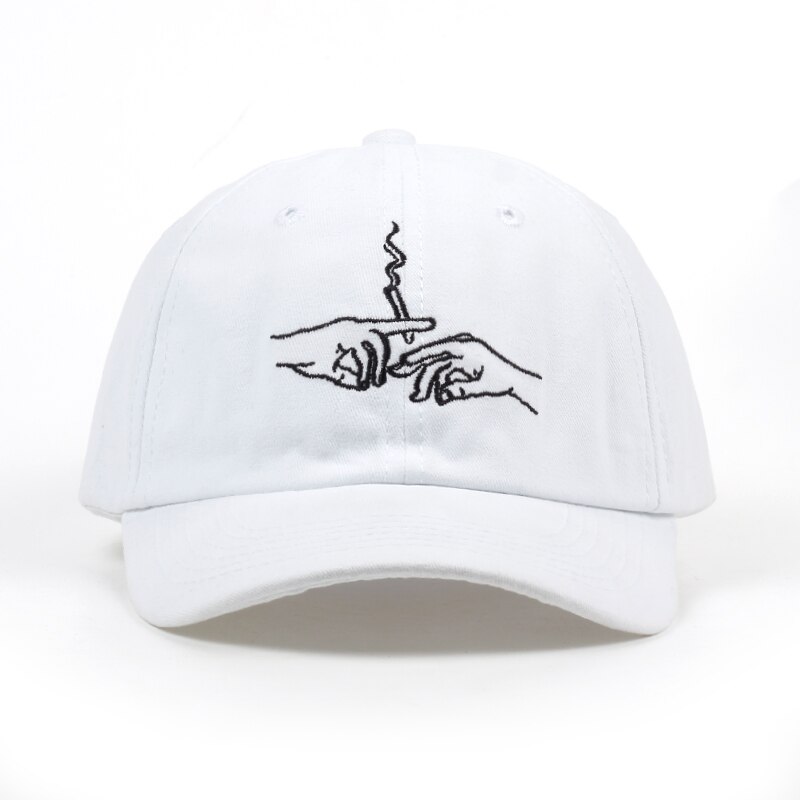 VORON roken borduurwerk baseball cap unisex mode dad hoeden vrouwen sport hars mannen outdoor casual caps voor reizen: WHITE