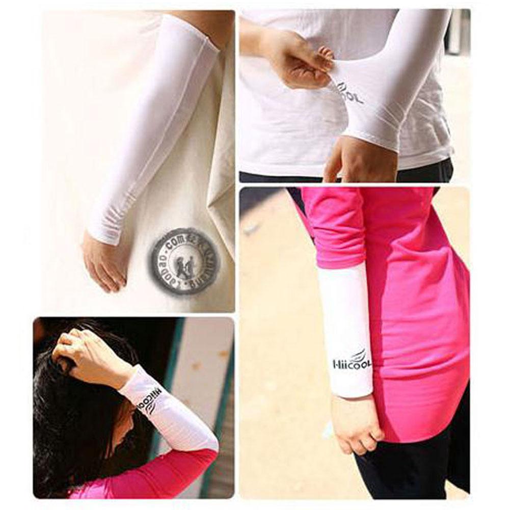 Armærmer cover uv solbeskyttelse golfcykel spandex polyurethan nylon udendørs sport sikkerhedsarmvarmere 12%  lycra materiale