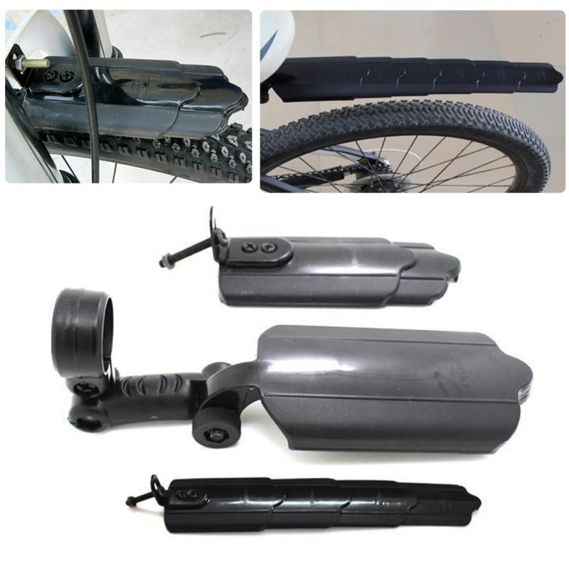 Durable PA plástico bicicleta guardabarros bicicleta de montaña delantero trasero ciclismo guardabarros bicicleta partes resistente a deformaciones retráctil