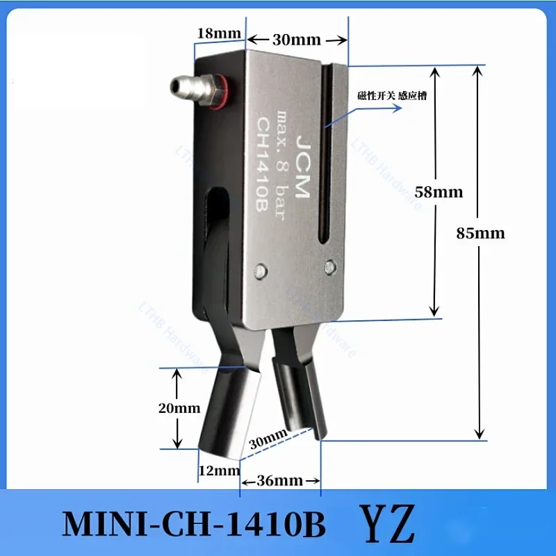 Manipulatorarmatuur MINI Grijper CH1410B Klem Niet-standaard armaturen met onregelmatige vormen Intelligente robothandcilinder: Gras groen