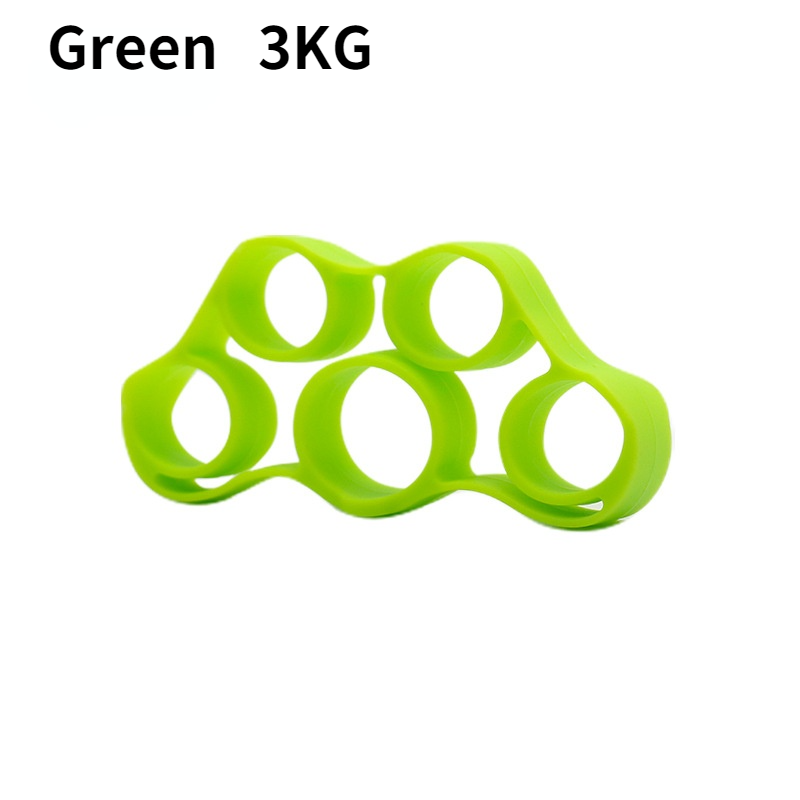 Silicone Hand Grip Device Finger Exercise Hand Strengthener Stretcher Hand Trainer Rehabilitation Training Equipment Muscle Tool: GRAY