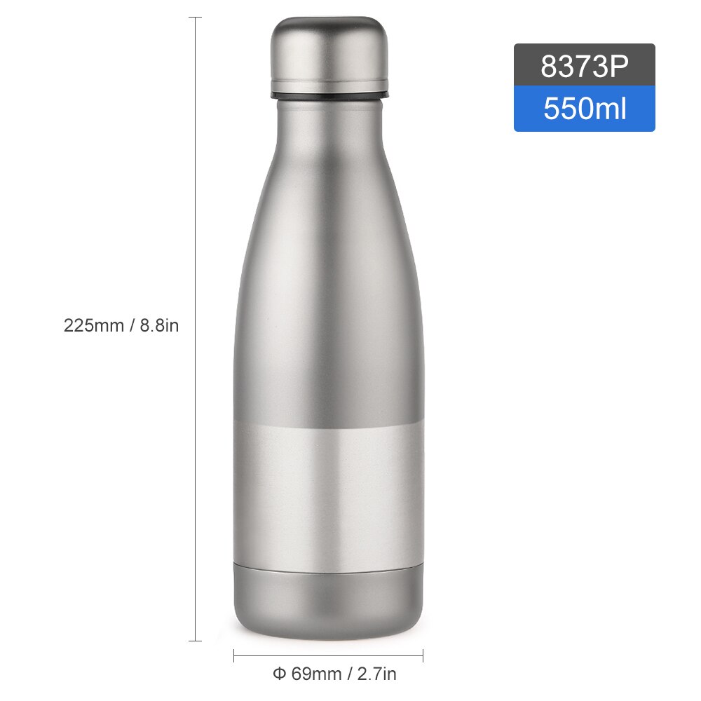 Lixada 550ml / 680ml Bottiglia di Acqua di Titanio Leggero Bottiglia di sport tutto'aria Aperta per il Campeggio Escursionismo Escursioni in Bicicletta Zaino in Spalla: 8373P 