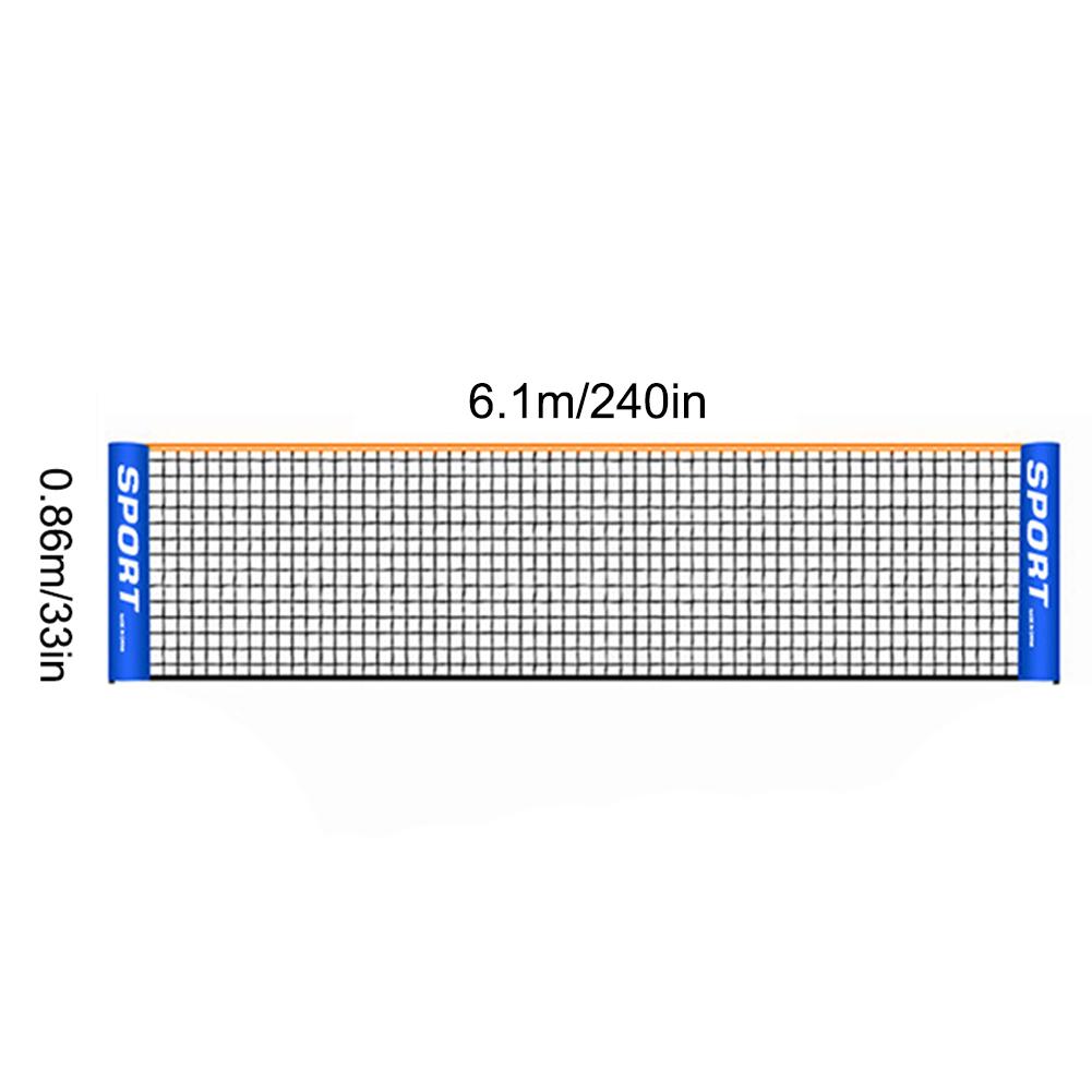 3.1-6.1M Draagbare Standaard Badminton Net Professionele Badminton Training Vierkante Mesh Tennis Badminton Vierkante Netto Shuttle Netto