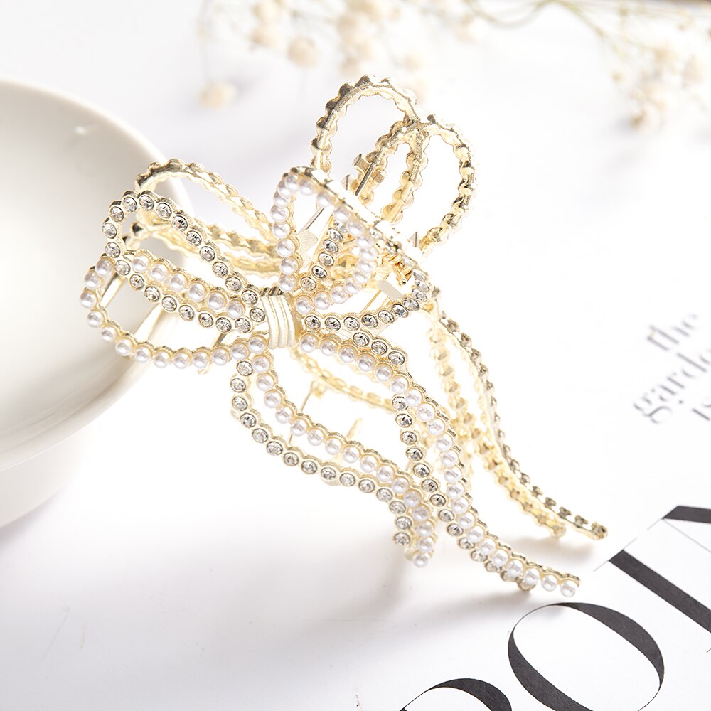 Vrouwen Elegante Gouden Holle Geometrische Metalen Haarklauw Vintage Haarspeldjes Hoofdband Haarspeld Haar Krab Haaraccessoires