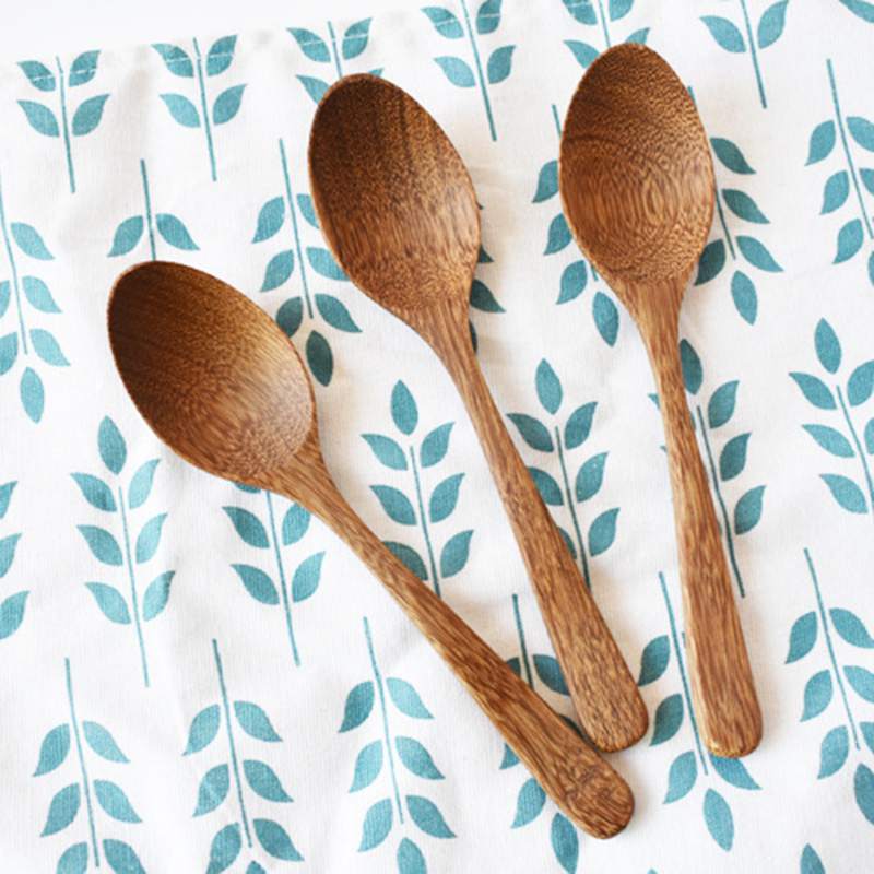 Cuchara grande de cocina para el hogar cuchara de madera Natural cucharas de sopa sin Pintura ecológica cuchara de cena vajilla de madera