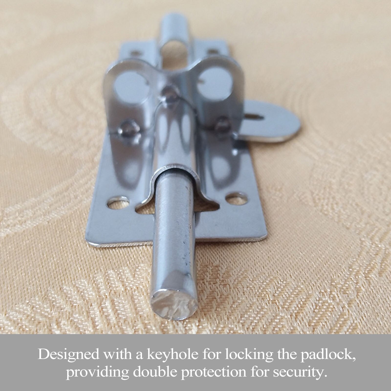 4pcs Sliding Bolt Sliding Lock Stainless Steel Sliding Door Lock