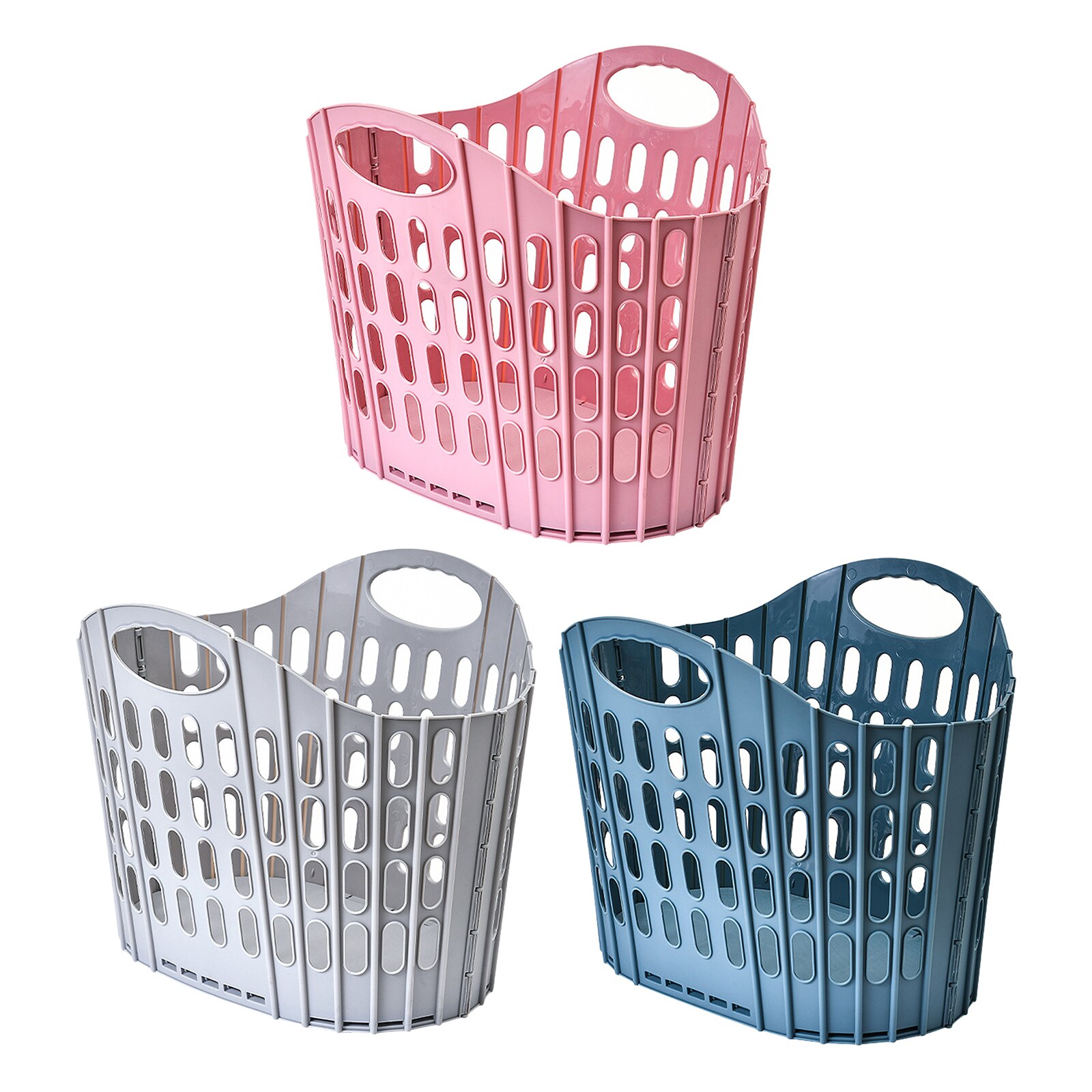 Folding Laundry Basket Laundry Hamper with Handles Durable for Dirty Clothes Toys Bedroom Dorm Easy Carry Waterproof