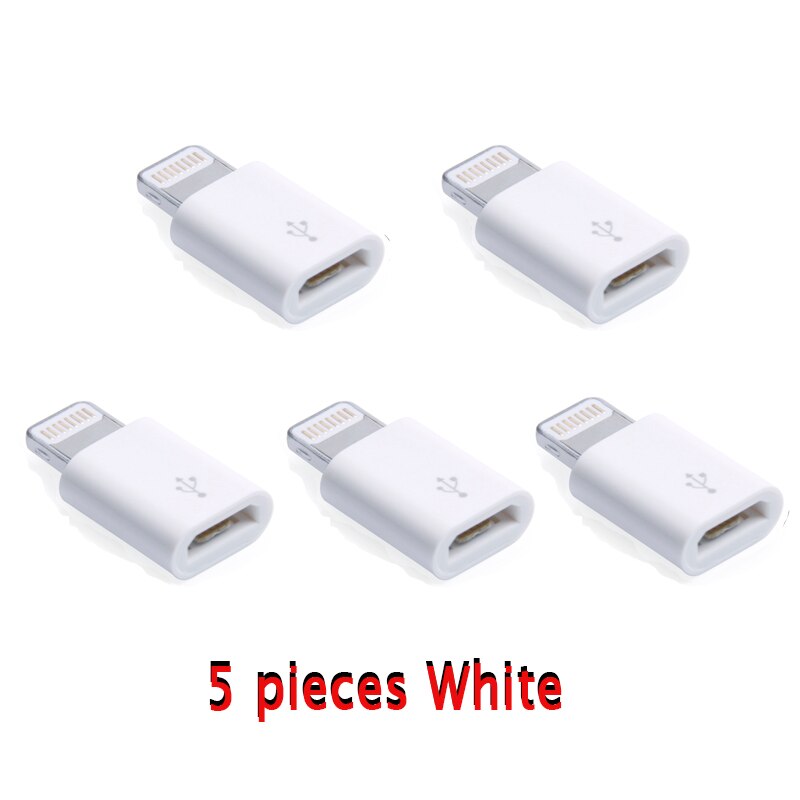 SR Micro USB Beleuchtung Adapter Weiblichen zu Männlichen Konverter Stecker Unterstützung IOS System Lade Sync Daten für Apple für iPhone: 5 White
