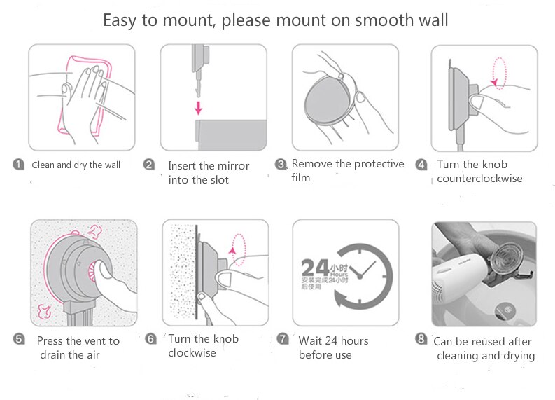 Pa. Een Moderne Boor-Gratis Badkamer Spiegel Make-Up Ijdelheid Scheren Spiegels Muur Zuig Vouwen Arm Verlengen Ronde Bad Accessoires