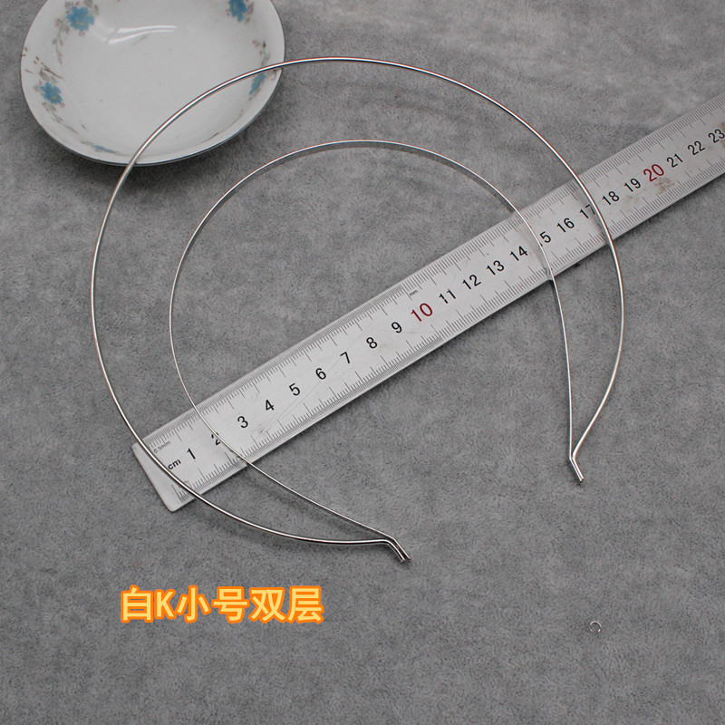 DIY Lolita Headdress Material Craft Hair Hoop Halo Double Layer Headband Crown Base Accessories For Women Girls: GRAY