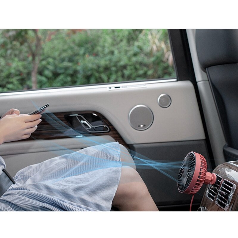 Ventilador de aire acondicionado para coche, ventilador de salida 12V24V, Enfriador de interfaz USB Universal