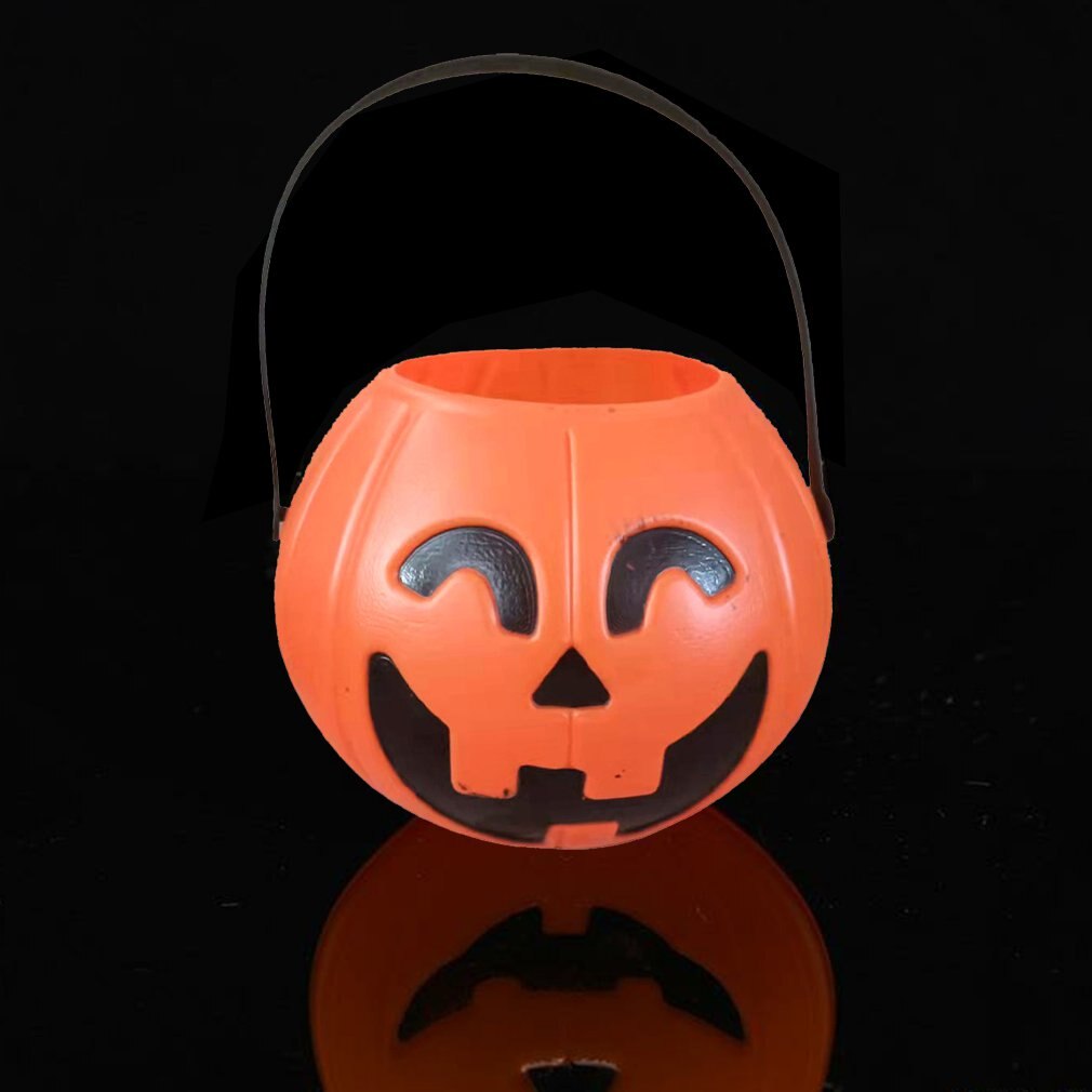 Decoraciones prácticas linterna de calabaza de Halloween, artículos de decoración, Cubo de dulces para niños, Cubo de calabaza, decoración de Halloween