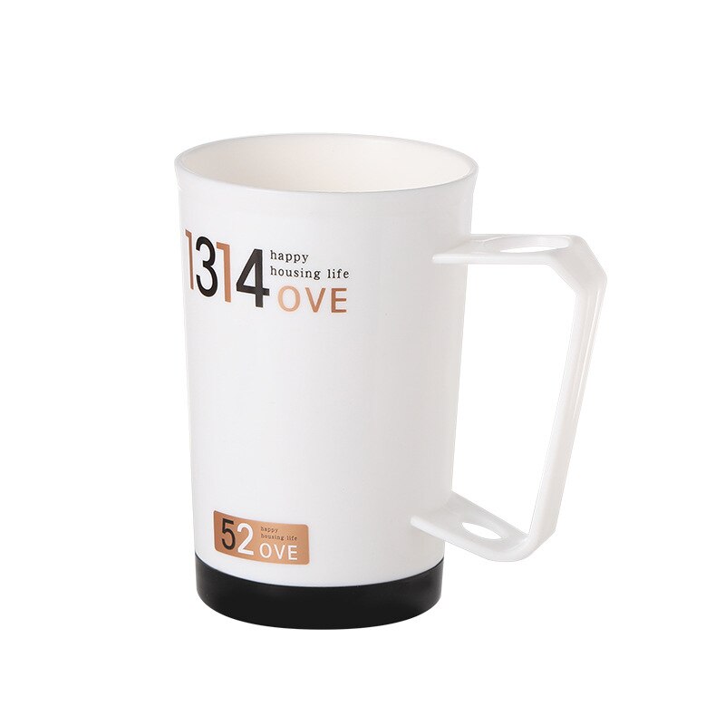 Children's Double-layer Brushing Cup Simple Mouthwash Cup With Handle Tooth Cylinder Student Couple Wash Cup: White B