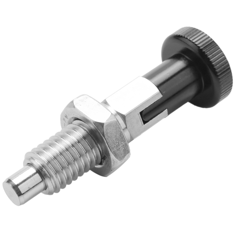 2X M10 Stainless Steel Self Locking Index Plunger Pin With Self Locking Function For Dividing Head