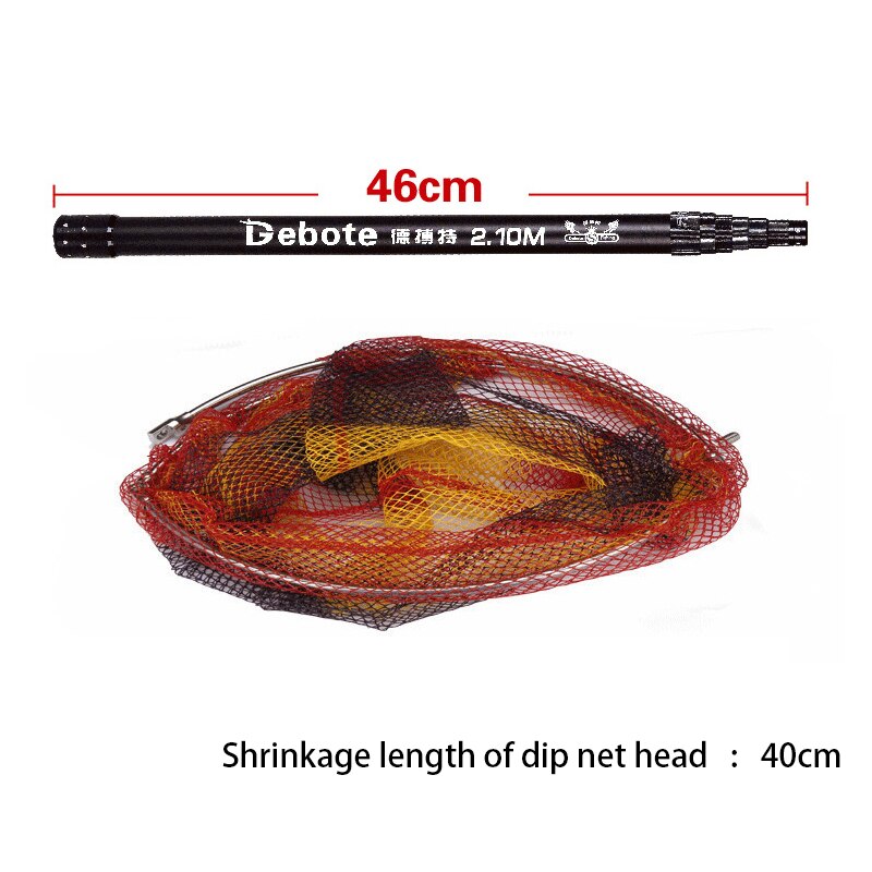 Portable Folding Fishing Net Super Light Carbon Dip Net Pole 2.1m 3m 4m 5m Fly Hand Dip Casting Net Fishing Tackle