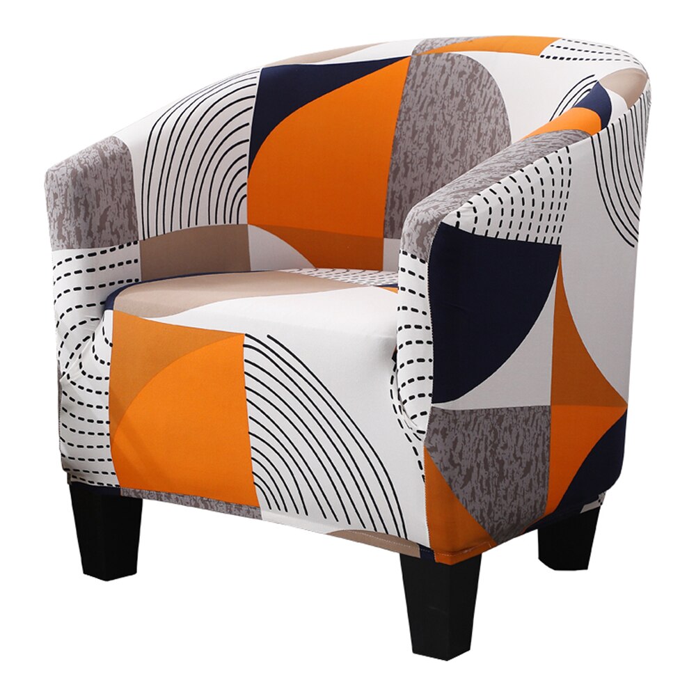 Club Chair Slipcover Stretch Armchair Covers Printed Tub Chair Cover Sofa Cover Spandex Couch Covers For Bar Counter Living Room: J