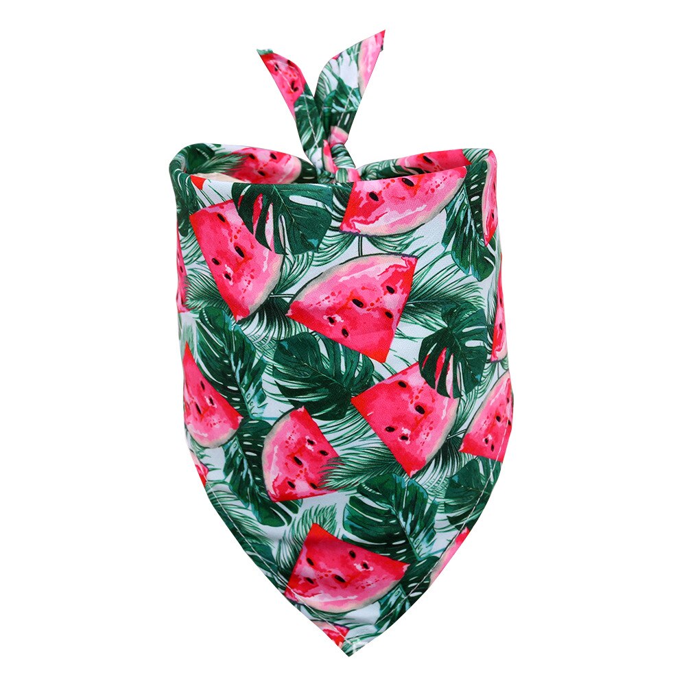 Hond Bandana Fruit Stijl Kleine Hond Kat Puppy Bandana Sjaal Polyester Honden Bandana Slabbetjes Zomer Honden Huisdieren Accessoires: watermelon / M- 65x42x42cm