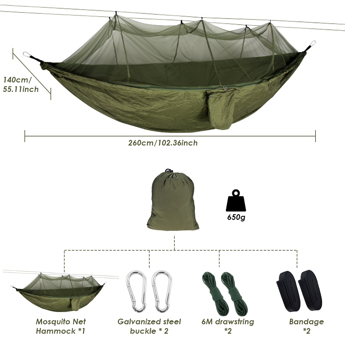 1-2 Persona de Tragbare Camping al aire libre de Hängematte mit mosquitero Hohe Festigkeit Fallschirm Stoff Hängen Bett Jagd Schlaf oscilación