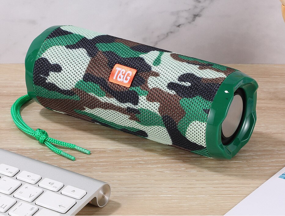 20W TG117 outdoor wireless portable bluetooth speaker, subwoofer waterproof speaker, music center, support USB, TF card caix: TG191 Camouflage