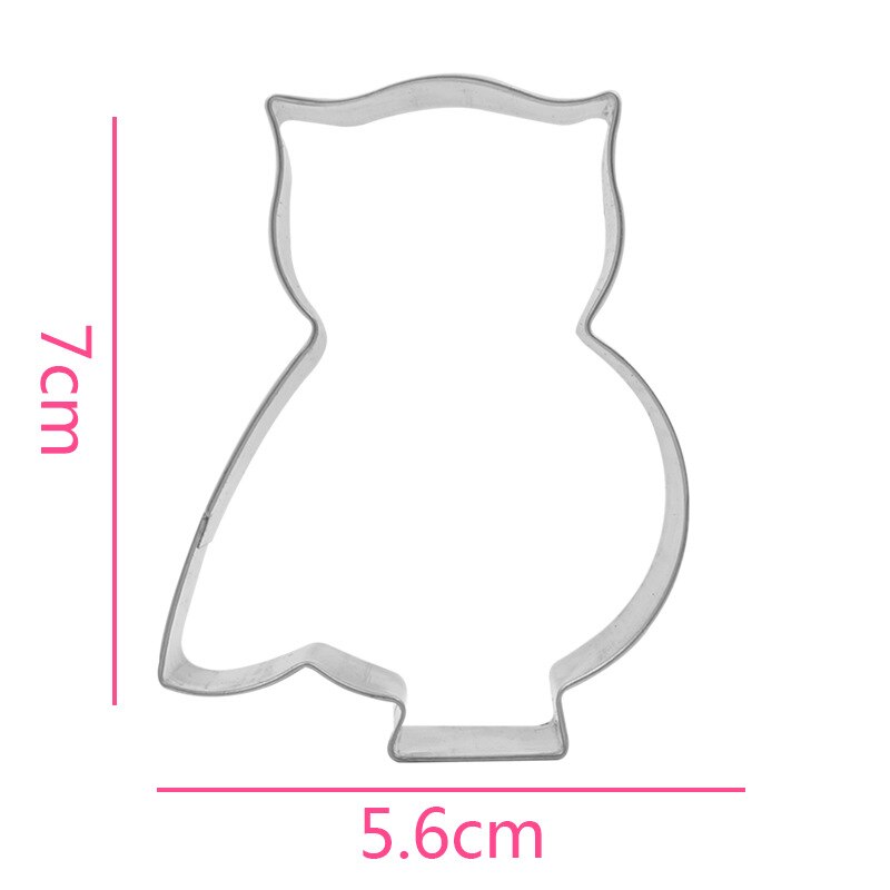 Rvs Cookie Cutter Uil Vormige Biscuit Mould Cake Decor Cookie Ei Gereedschap Cutter Pancake Mould Biscuit Cake Decorating