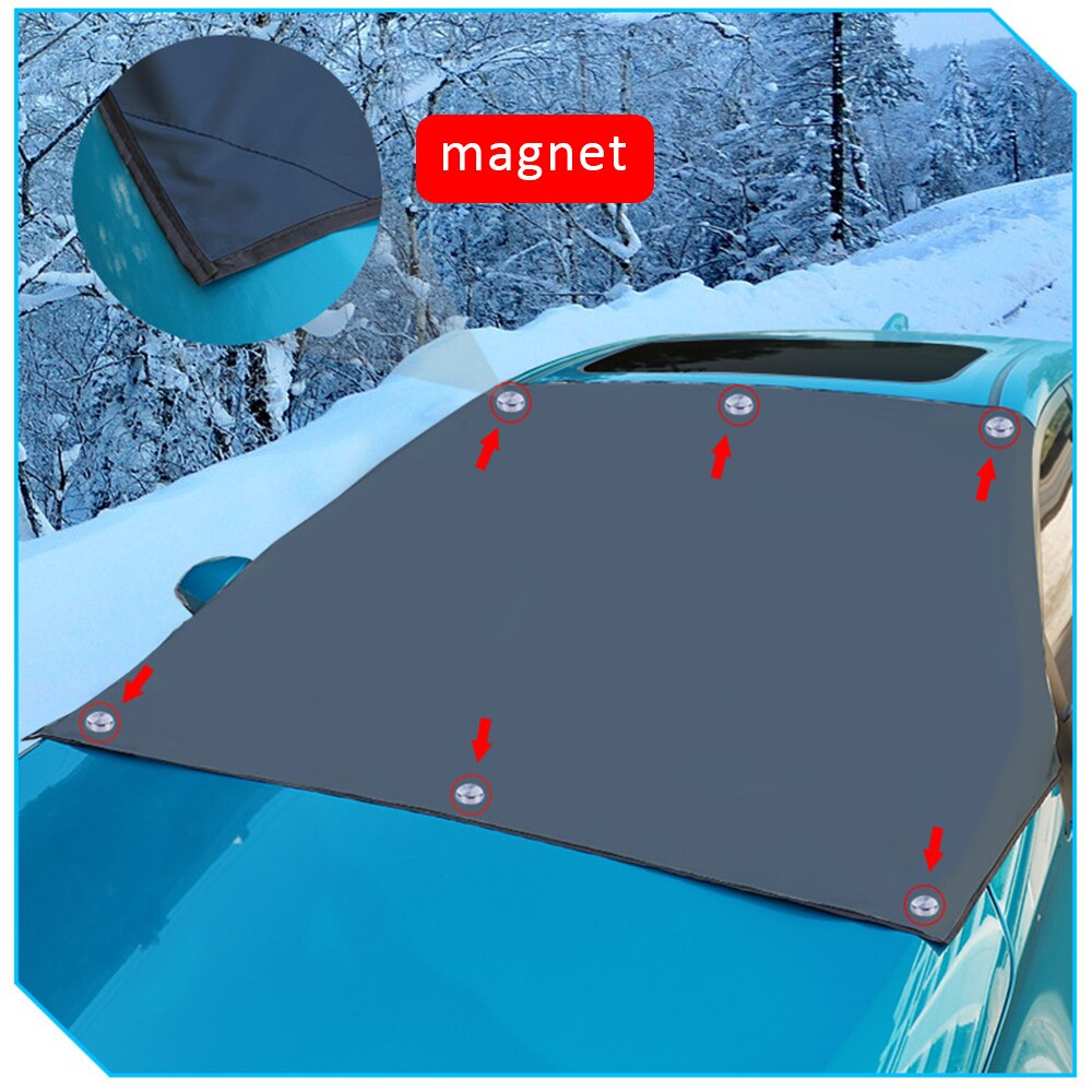 Car Magnet Windshield Cover Snow Cover Sunshade Ice Snow Frost Protector Winter Wind Protector Magnetic Car Shield Sun Shade