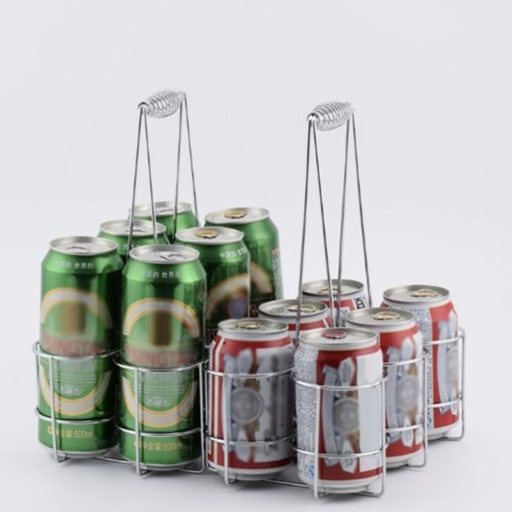 6 Bottle Beer Holder Party Beer Basket Rack Wine Caddy Stand for Home BBQ Hotel Bar Wine Beer Bottles For Home Bar Display