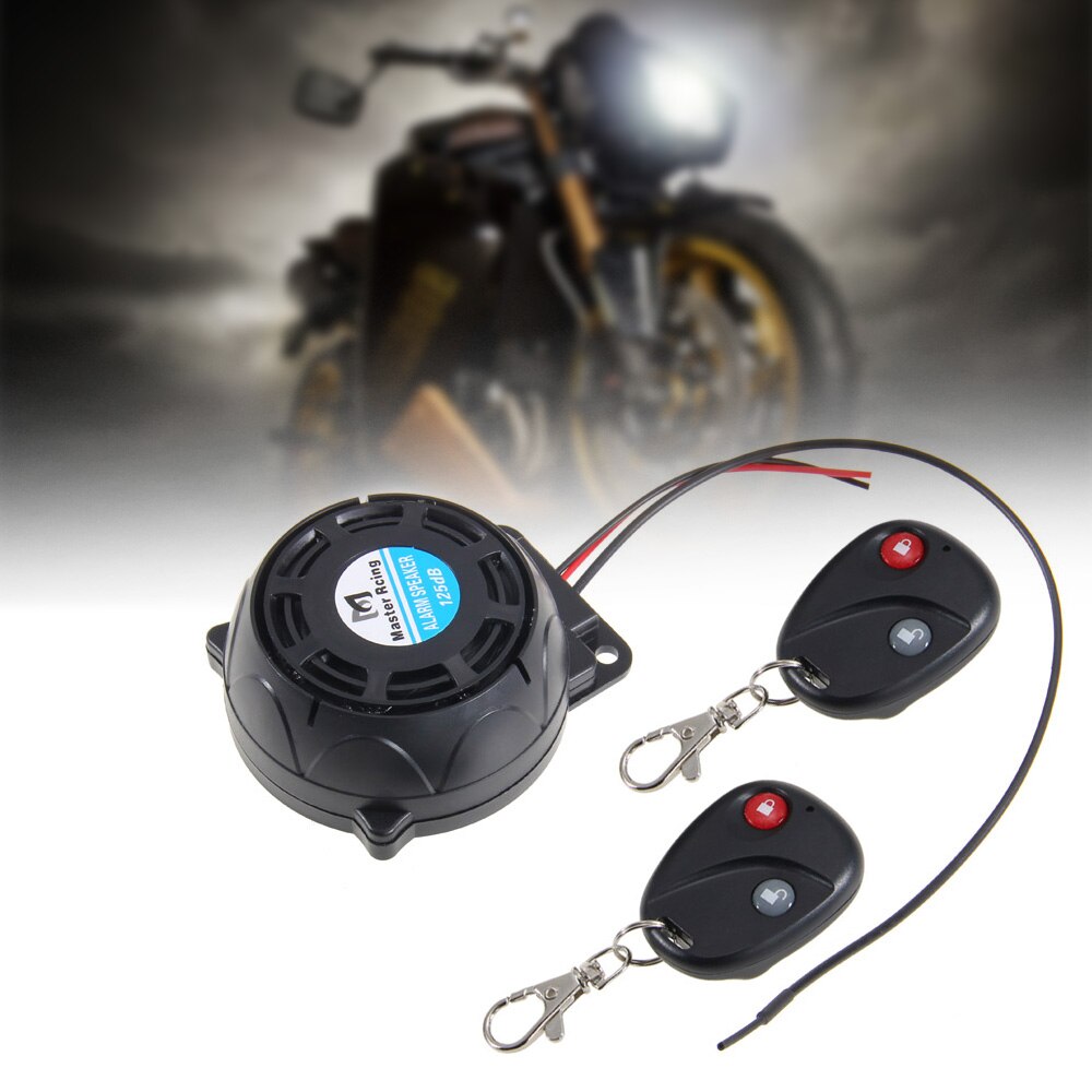 Motorcycle Anti-Theft Alarm System Warning Vibration Lock Anti-Theft Alarm Double Remote Control Sensor