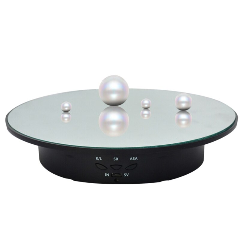 3 vitesses 20cm Intelligent électrique rotatif présentoir miroir platine porte-bijoux batterie/USB puissance