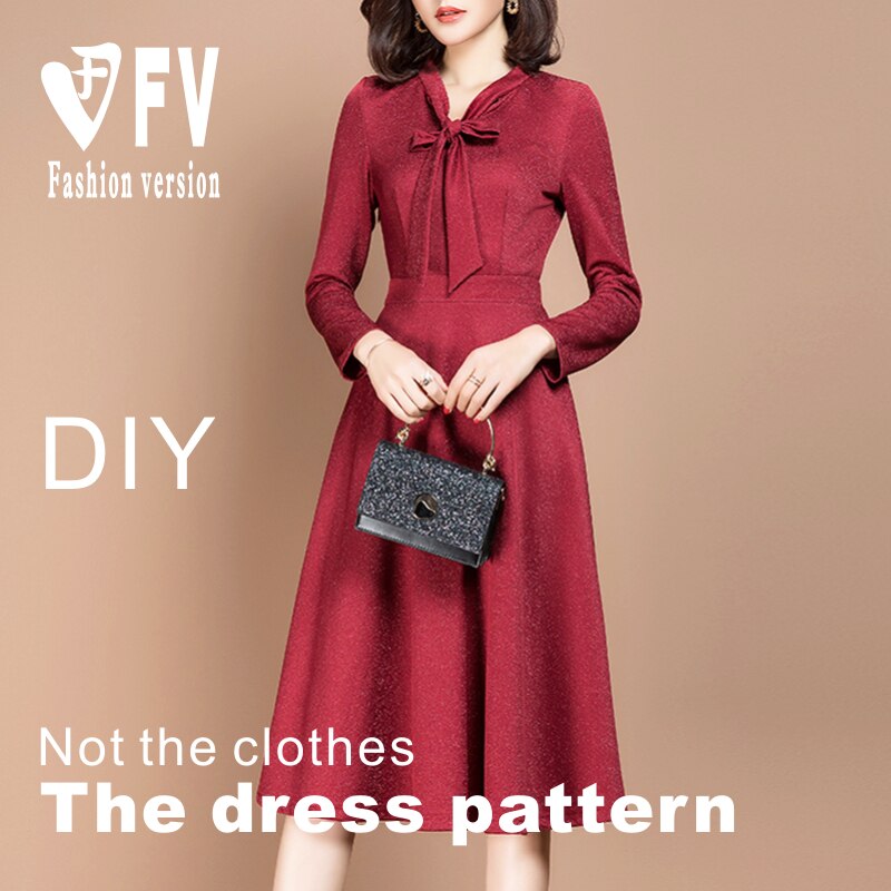 Cut pattern women's stretch fabric dress garment pattern structure drawing BLQ-466