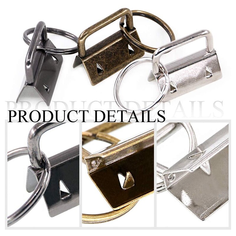 ! 36 Sets 25mm 3 Colors Key Fob Hardware with 1Pcs Key Fob Pliers, Glass Running Pliers Tools with Jaws