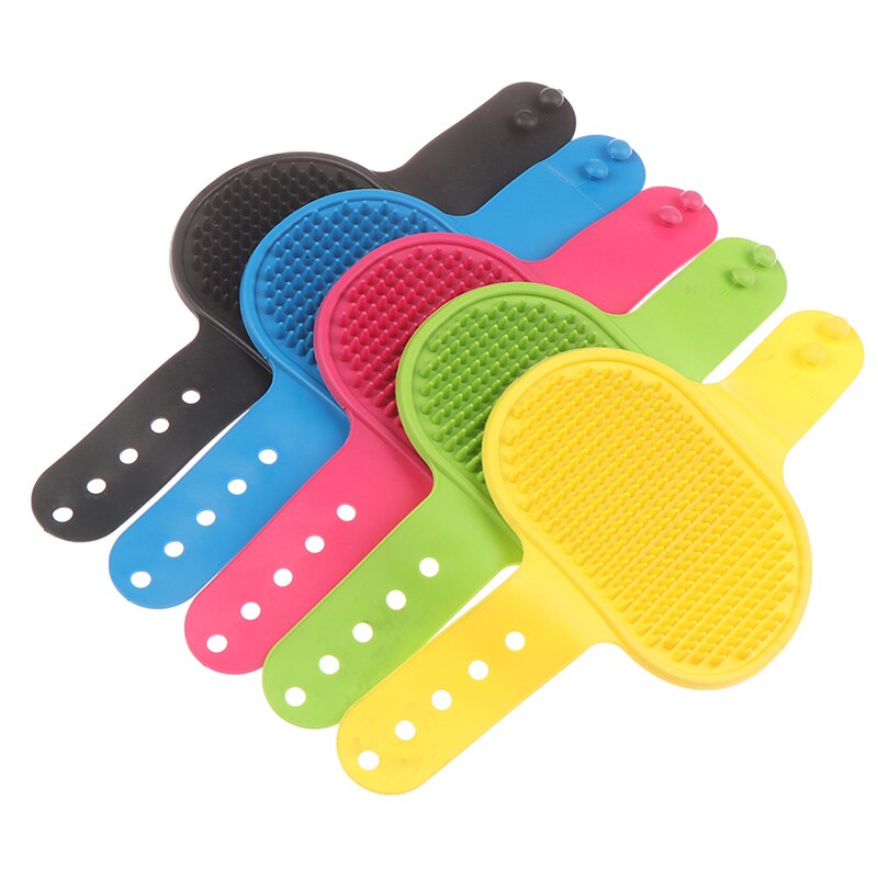 1Pc animal de compagnie chien chat bain brosse peigne caoutchouc gant cheveux fourrure toilettage Massage Mit animal douche chien brosse
