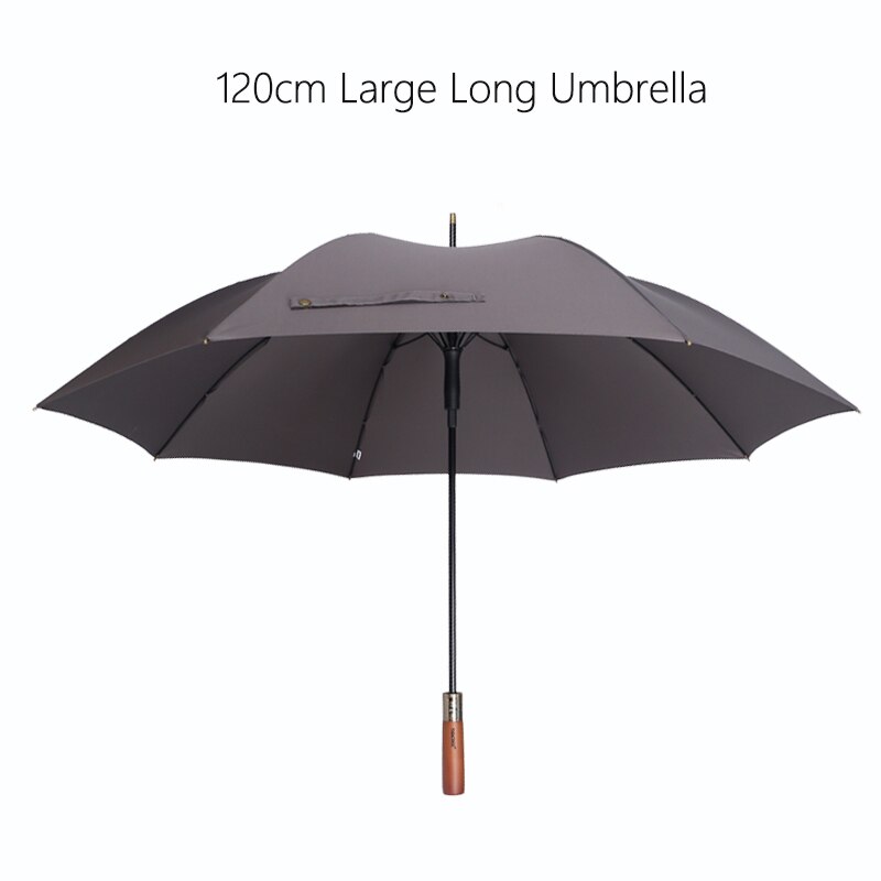 Paraguas grande para hombre, sombrilla de mango largo semiautomático, resistente al viento, de gran Anti UV, para Golf y lluvia, 120cm, 8 varillas,