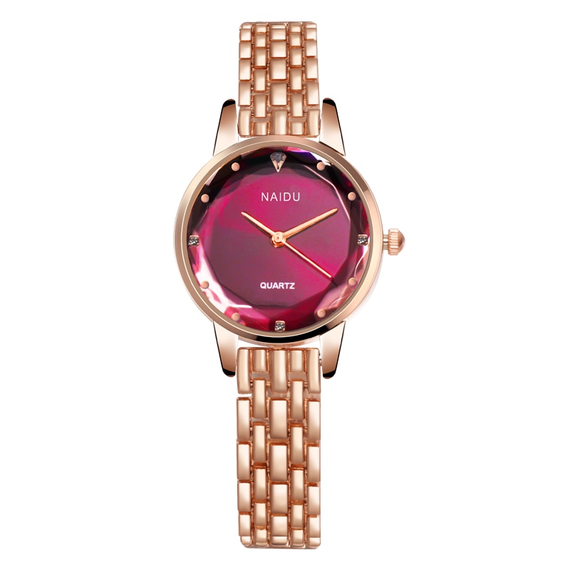 Women Watches Ladies Bracelet Watch quartz NAIDU Rose gold dress wristwatch casual relogio feminino reloj mujer kol saati: Rose