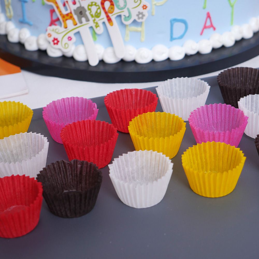 1000 stks/pak Mini Ronde vorm Papier Vormpjes Cake Cupcake Liner Bakvorm Bakvormen Maker Mold Lade Bakken kerstcadeaus