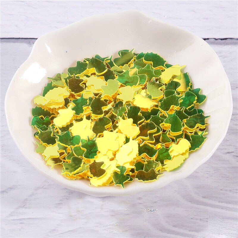 5*8mm eenhoorn hoofd nagel pailletten handleiding diy materiaal feestdecoratie pailletten pvc bulk pailletten kledingaccessoires  jj319: 9