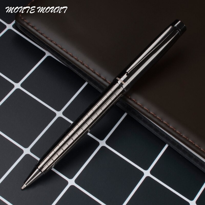 Metalen Balpen Roterende zwarte Clip Metalen Luxe Balpen schrijven Roller Pen Kantoorbenodigdheden