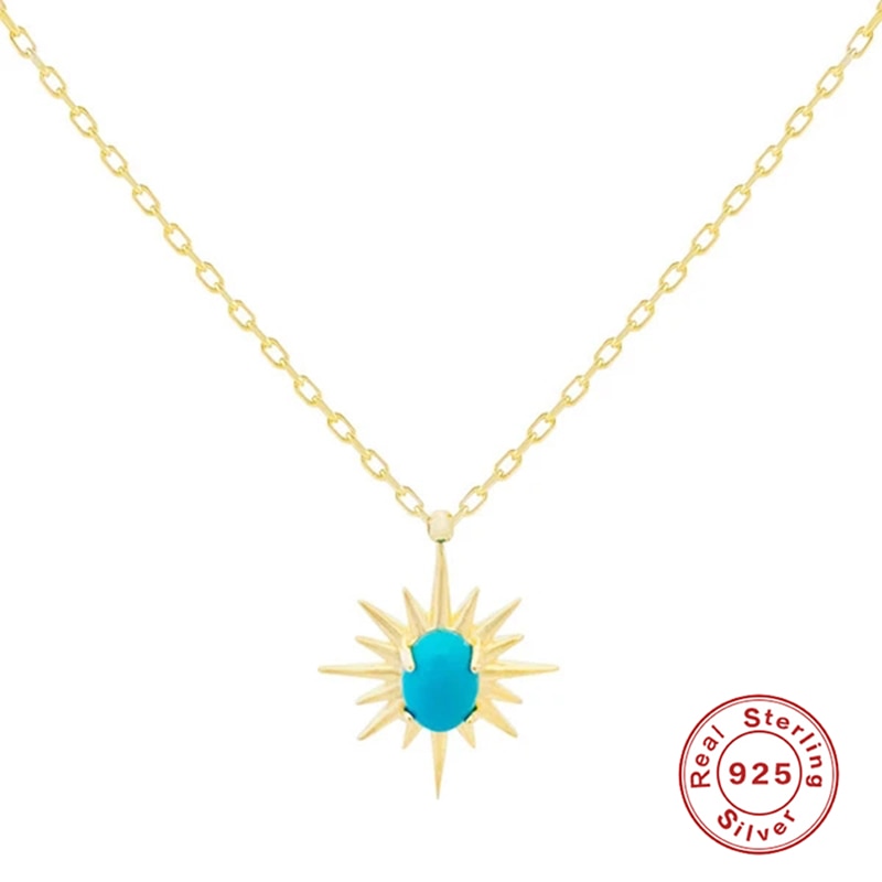 ROXI 925 Sterling Silver Colorful Cross Sun Women Pendant Necklace Zircon Clavicle Necklaces Collar Jewelry Chain Collares