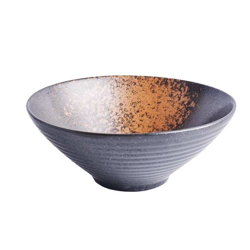 Japanse Ramen Kom Grote Maat Instant Noodles Kom Keuken Servies Keramische Eetkamer Noedels Soep Kommen: Black / 9-Inch