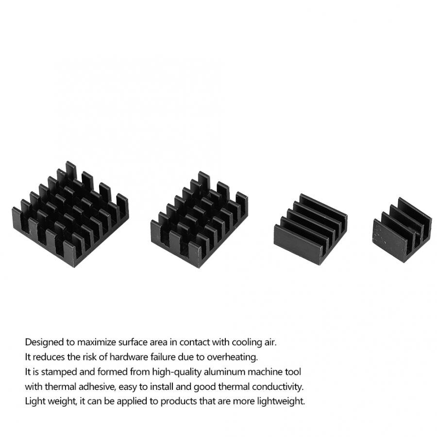 TO220 Aluminium Kühlkörper 15x20x10mm Schwarz TO-220 mit