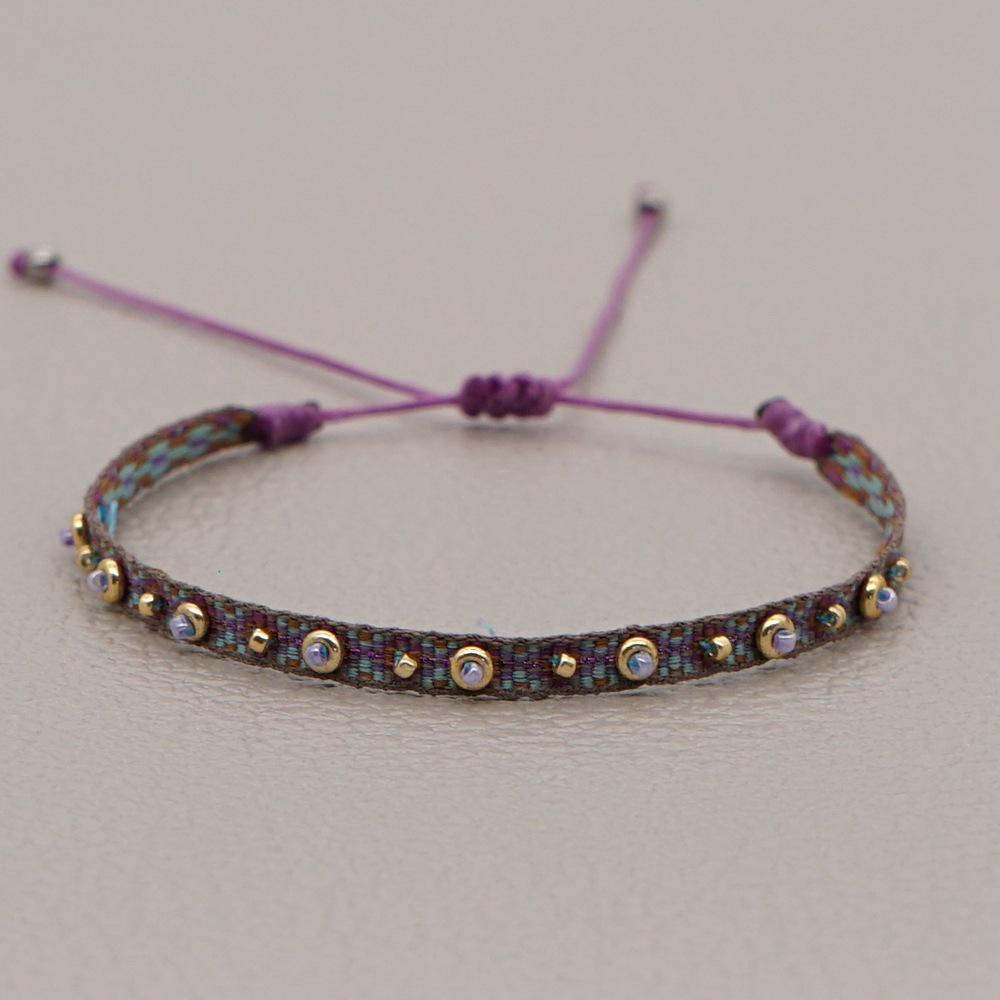 KKBEAD Colombia pulsera joyería tela cinta Pulseras de tela para mujer Pulseras tejidas hechas a mano
