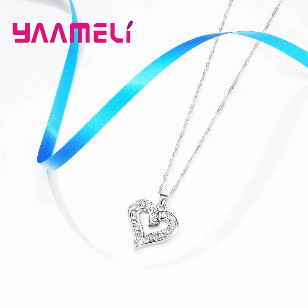 925 Sterling Silver Jewely Set Orecchini Della Collana di Amore di Figura Irregolare di Stile di Modo Regalo Di Natale Per Le Donne Della Ragazza