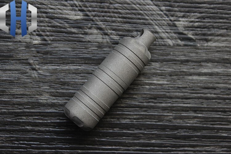 Titanium legering jordnødde bønner halskæde vandtæt lager vandtæt boks medicin boks kapsel med kæde: Grå