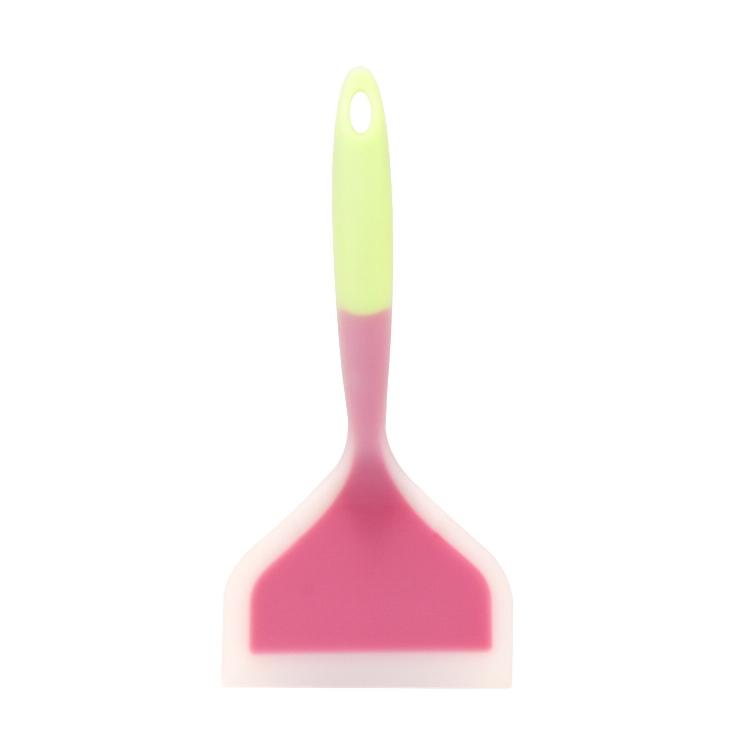 Silicone Cooking Turner Pancake Shovel Non-Stick Beef Meat Wide Pizza Spatula Kitchen Scraper Food Lifters Kitchen Gadgets: Green and Rose Red