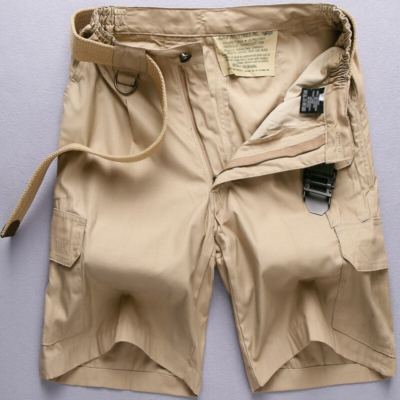 Mænd & #39 ;s sommer camouflage cargo shorts med flere lommer mandlige udendørs fiskeri vandreture ridning sport camping løse strand korte bukser: Ulvbrun / S