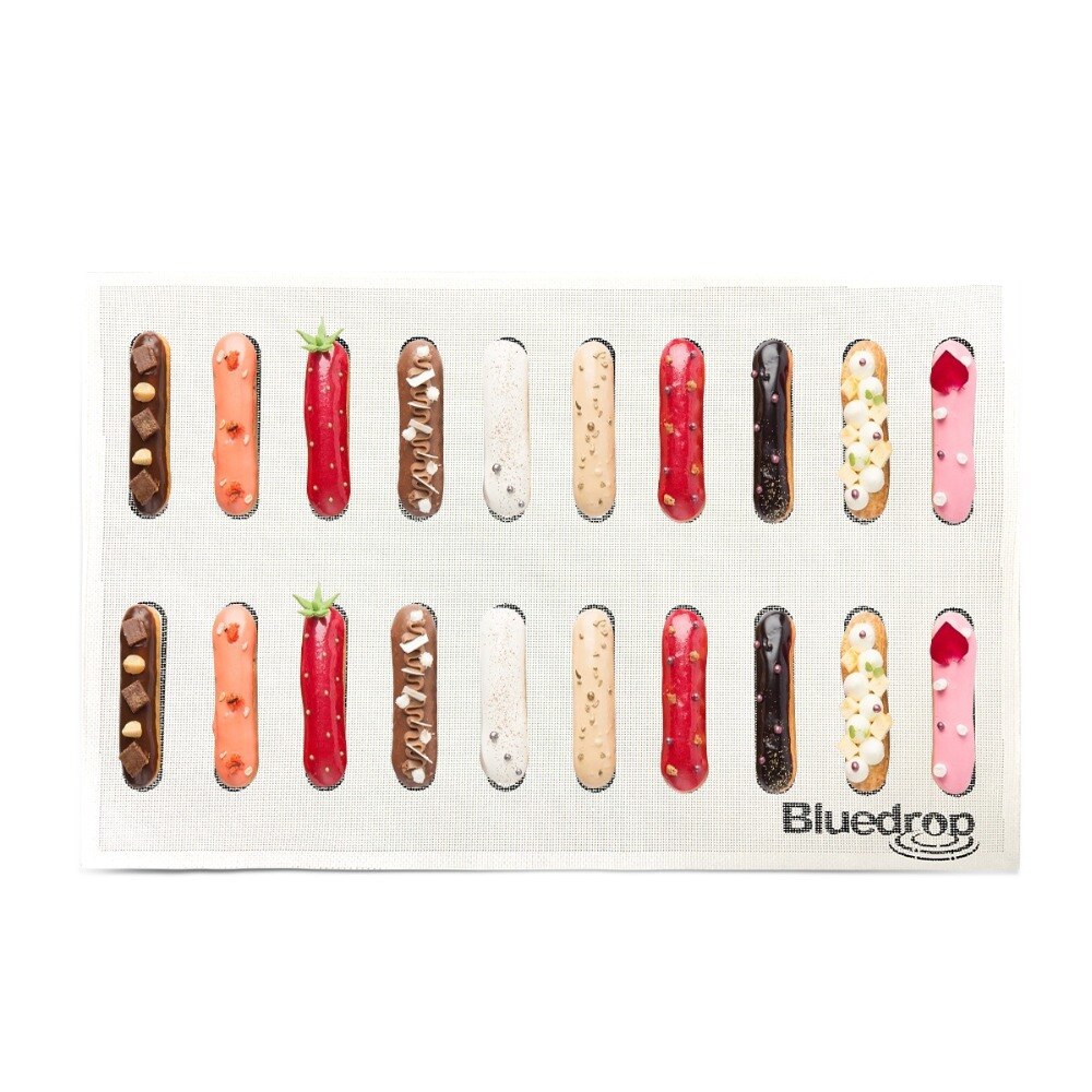 double sides 4.7 and 2.36 inch Silicone baking liners Eclair 20 or 48 Cavity Non-Stick Lady finger Thumb Cake Baking Mat