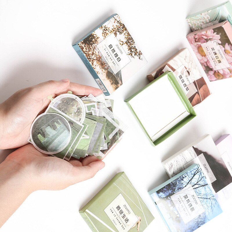 XINAHER 80 Pcs/box Vintage INS life Journal paper sticker DIY decoration sticker for album scrapbooking label sticker