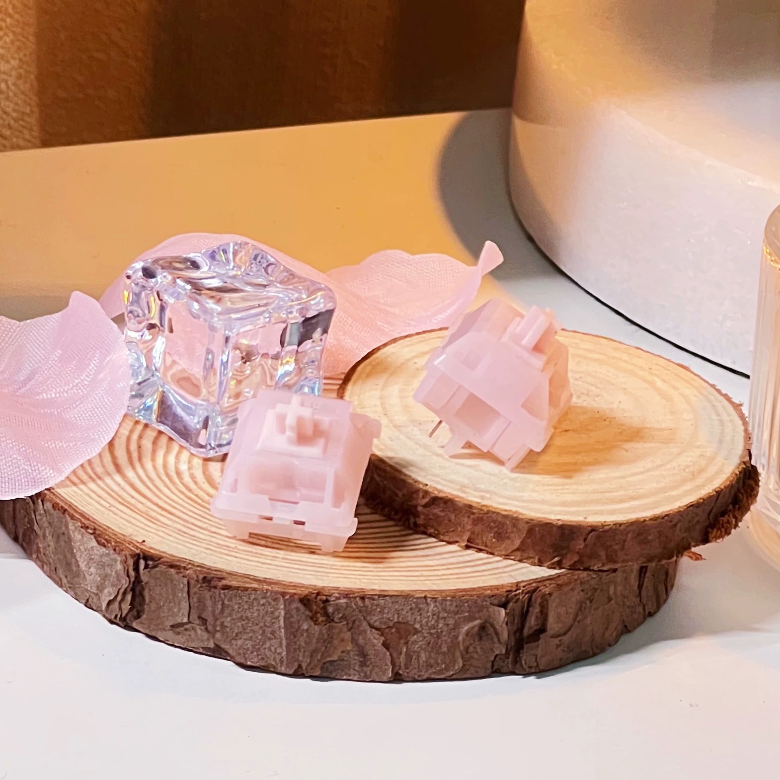 Slient Linear Switch 23g Mechanical Keyboard Mx Switches LY Axis LingLong Switch Swap 5 Pin Custom Pink Switch TM680 Anne 2