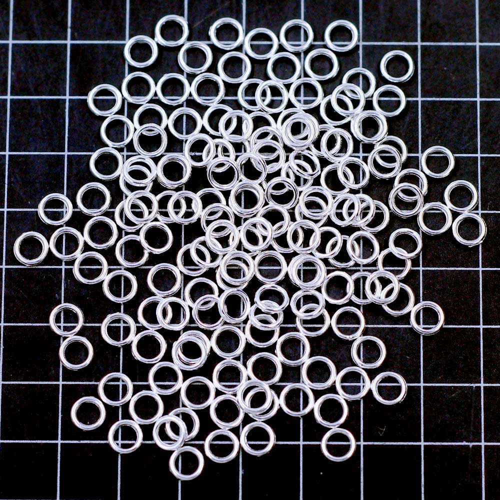 200 sztuk posrebrzany okrągły Metal lutowane zamknięte Jump pierścionki biżuteria DIY dokonywanie ustalenia 6mm