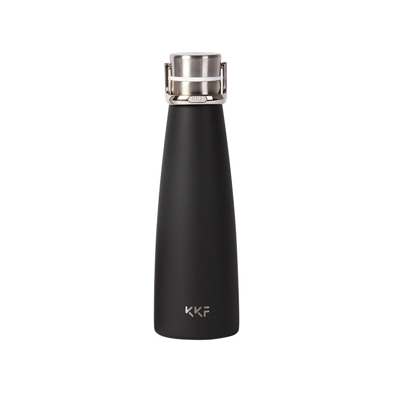 Xiaomi KKF Vacuum Bottle 24h Insulation Cup Thermoses Stainless Steel Thermos Flask 475ML Travel Mug Portable Sports Cold Cup: Black